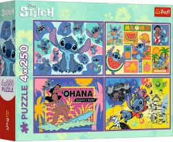 Puzzle 4×250 piese Lilo & Stitch