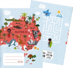 Caiet școlar A5 10 file pătrățele 10 × 10 mm – Australia