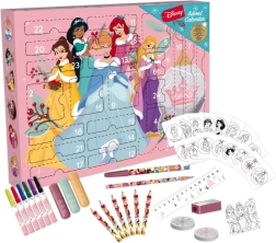 Calendar de Advent Disney Prințese – set creativ de papetărie
