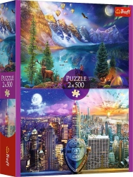 Puzzle 2x500 – excursie în America TREFL