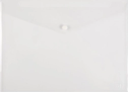 plică cu capsă A3 opalină transparentă