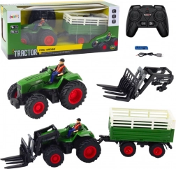 Tractor RC cu remorcă și furci 2.4 GHz