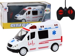 Ambulanță RC cu telecomandă Lumini Sunete Albă