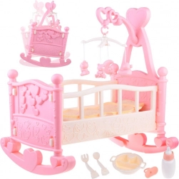 Leagăn mare pentru păpuși cu carusel