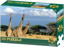 Puzzle 3D girafe – 100 piese