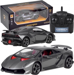 Mașină RC LAMBORGHINI 1:24 argintie 2,4 GHz