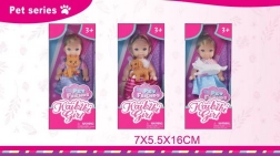 Păpușă cu animal de pluș 11,5 cm