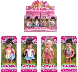 Păpușă cu Cățel 11 cm