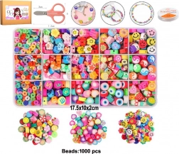 Set de mărgele colorate 1000 buc pentru creații DIY