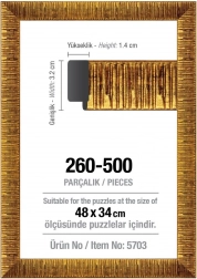 ART PUZZLE ramă pentru puzzle 48 × 34 cm aurie, pentru 500 de piese