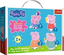 Puzzle pentru bebeluși Peppa Pig 4în1 (3–6 piese) TREFL