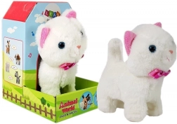 Pisică interactivă albă pe baterii