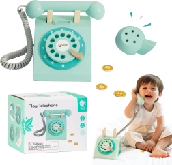 Telefon retro din lemn pentru copii CLASSIC WORLD