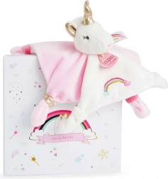 Doudou roz unicorn din pluș