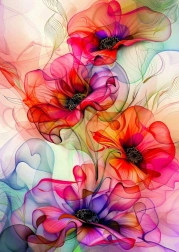 Puzzle Enjoy Valuri florale multicolore 1000 de piese