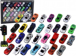 Set de Modele de Mașinuțe din Aliaj Aluminiu în Cutie 30 de Bucăți Mașini Sportive de Poliție