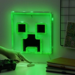 Lampă neon Minecraft Creeper pentru perete