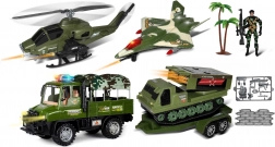 Mașină militară de convoi cu remorcă și soldat 63 cm