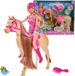 Păpușa călăreață Steffi Love cu cal și accesorii