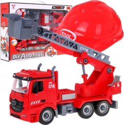 Mașină de pompieri 2în1 cu cască