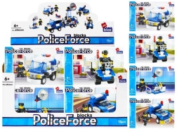 Set de construcție vehicul de poliție cu figură – 4 variante