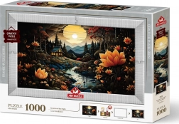 Puzzle Frumusețile Nopții 3în1 cu Ramă și Adeziv, 1000 Piese