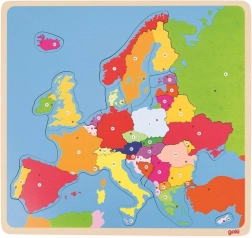 Goki puzzle din lemn Harta Europei 35 piese