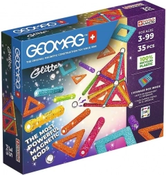 Geomag Glitter – set magnetic de construcție, 35 piese