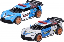 Mașină de poliție cu mecanism inerțial, efecte luminoase și sonore, 18 cm