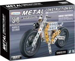 Set de construcție metalic motocicletă galbenă 162 piese