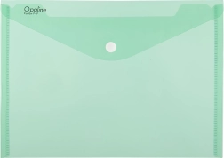 Mapă din polipropilenă cu capsă A4 Opaline, verde (180 µm, 5 buc.)