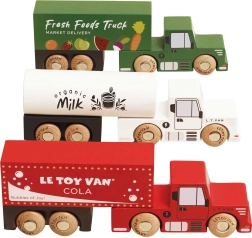 Le Toy Van set din lemn de camioane pentru copii
