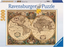 Ravensburger puzzle hartă veche a lumii 5000 piese