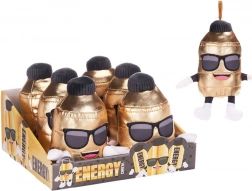 Breloc din pluș în formă de bubble tea cu clips metalic