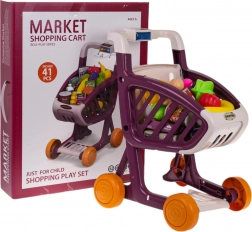 Cărucior de cumpărături interactiv cu lumini și muzică, 41 piese – Roșu