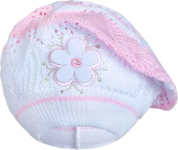 Beretă tricotată New Baby, roz deschis, pentru copii 3–4 ani