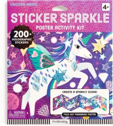 Set de abțibilduri strălucitoare cu Unicorni Magici