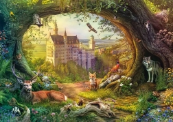Puzzle castel de basm și pădure fermecată 1000 piese SCHMIDT