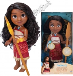 Păpușă cântătoare Disney Princess MOANA cu tatuaj luminos și vâslă 35 cm