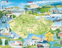 Puzzle Larsen monumente ale Republicii Cehe 78 piese