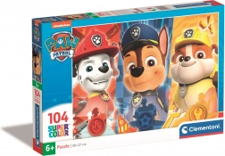 Puzzle cu 104 piese cu temă Paw Patrol de la Clementoni
