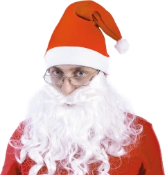 Barbă lungă, albă ca zăpada, de Moș Crăciun, pe elastic