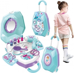 WOOPIE măsuță de toaletă 2în1 salon de frumusețe în troller pentru copii