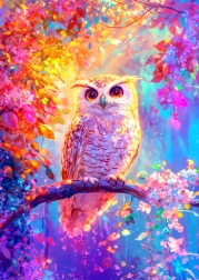 Puzzle Enjoy bufniță înflorită 1000 de piese