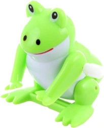 Broscuță săltăreață cu mecanism de întoarcere – jucărie din plastic pentru copii