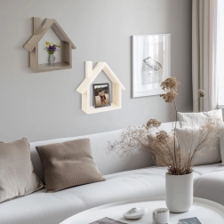 Etajeră decorativă de perete în formă de căsuță - 1 bucată