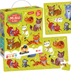 Puzzle CzuCzu MIAU pisicuțe 40 piese