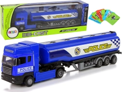 Camion cisternă de poliție albastru 30 cm