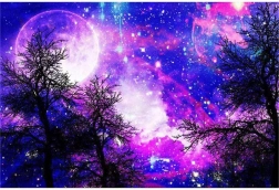 Pictură cu diamante Cer violet 30x40 cm