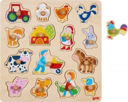 Goki puzzle din lemn – viața la fermă